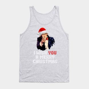 Uncle Sam I Wish You A Merry Christmas Tank Top